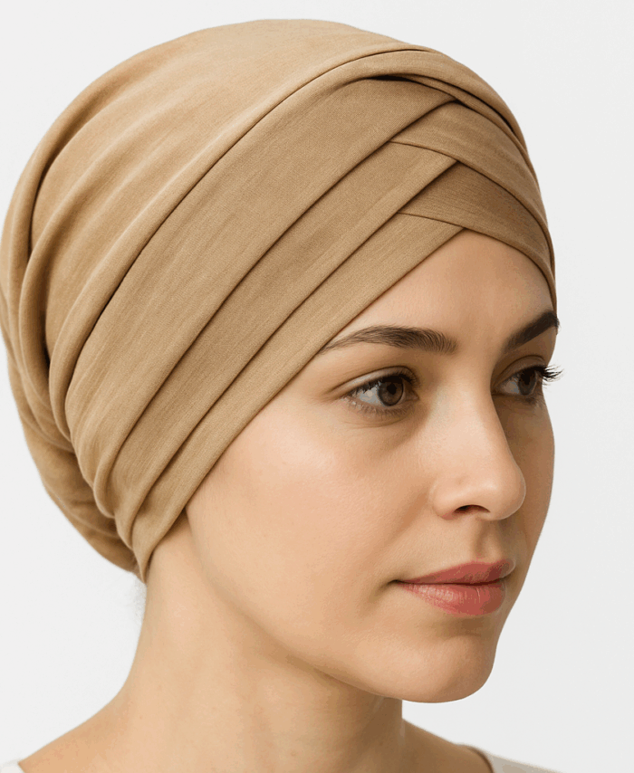 Bonnet Croisé Uni – Beige