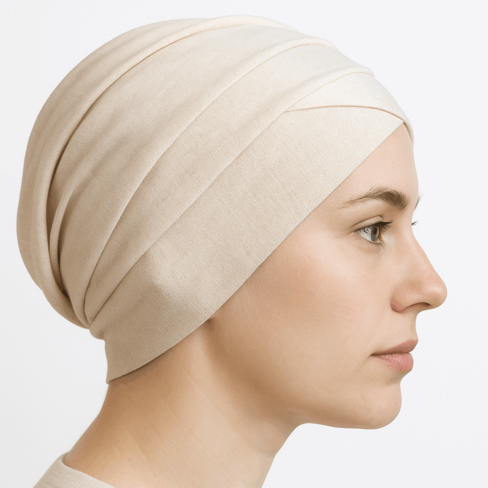 Bonnet Croisé Uni – Crème