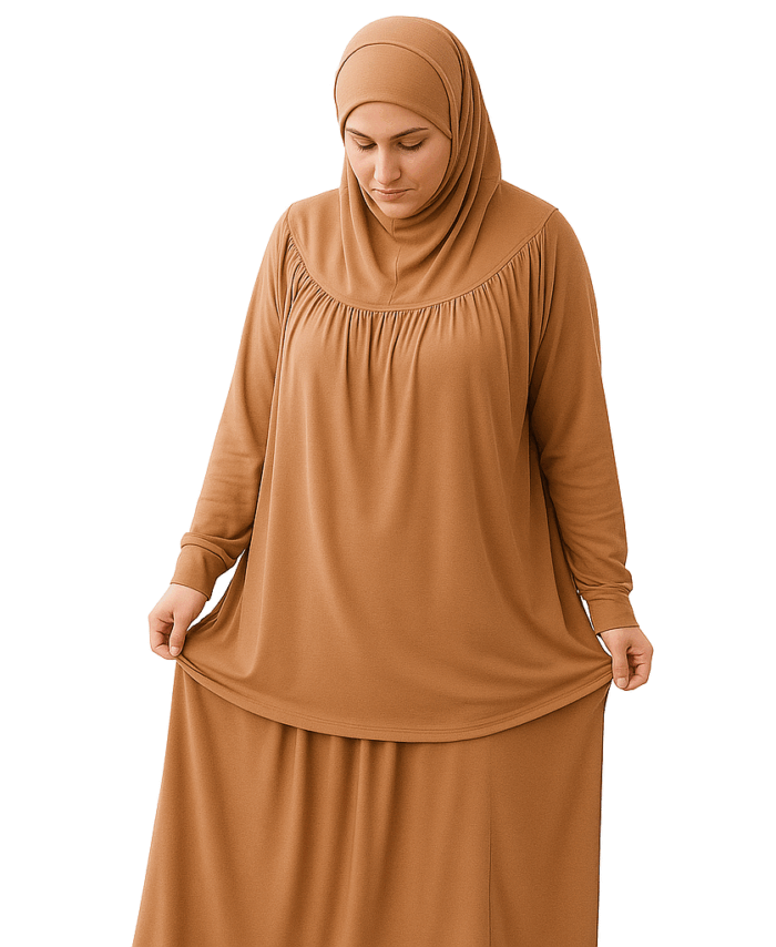 Jilbab Sport Ample 2 Pièces – Best Ummah – Abricot
