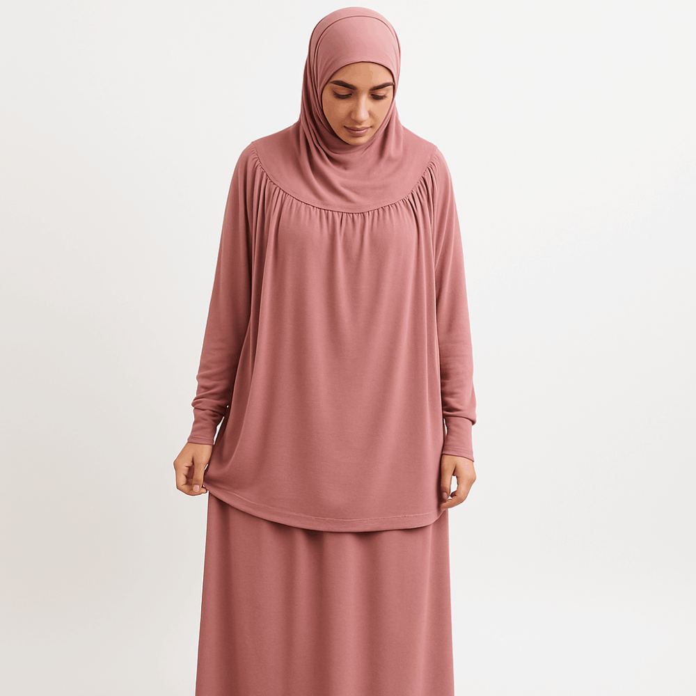 Jilbab Sport Ample 2 Pièces – Best Ummah – Vieux Rose