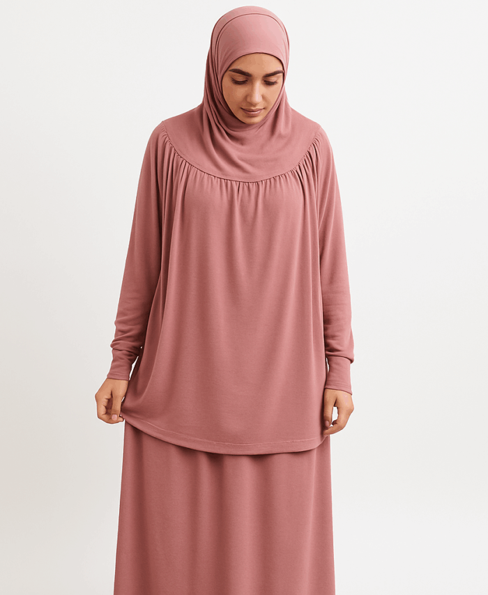 Jilbab Sport Ample 2 Pièces – Best Ummah – Vieux Rose