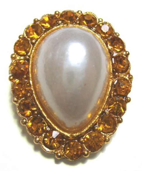 Broche-Épingle Ovale Dorée