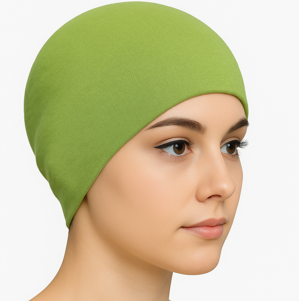 Bandeau Large Uni Vert Amande
