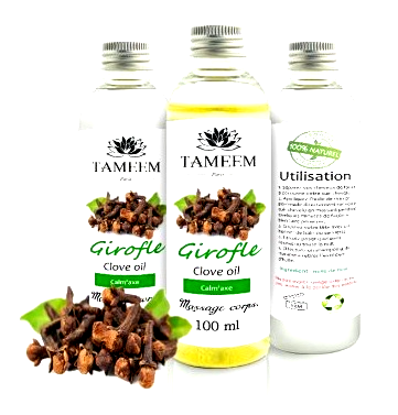 Huile de Girofle TAMEEM PARIS – Massage Naturel Corps 100ml | Pure, Sans Conservateurs