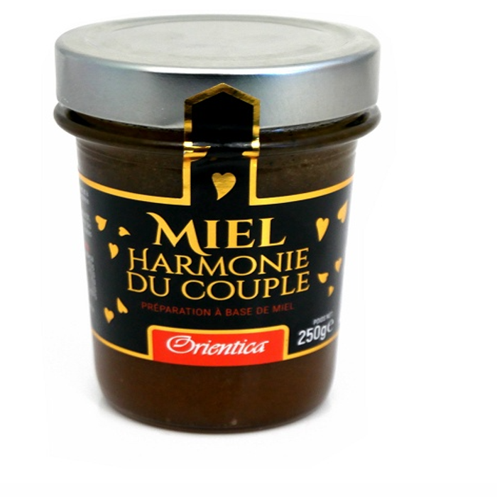 Miel "Harmonie du Couple" Bio – Nigelle, Maca, Guarana, Ginseng | 250g | Fabriqué en France